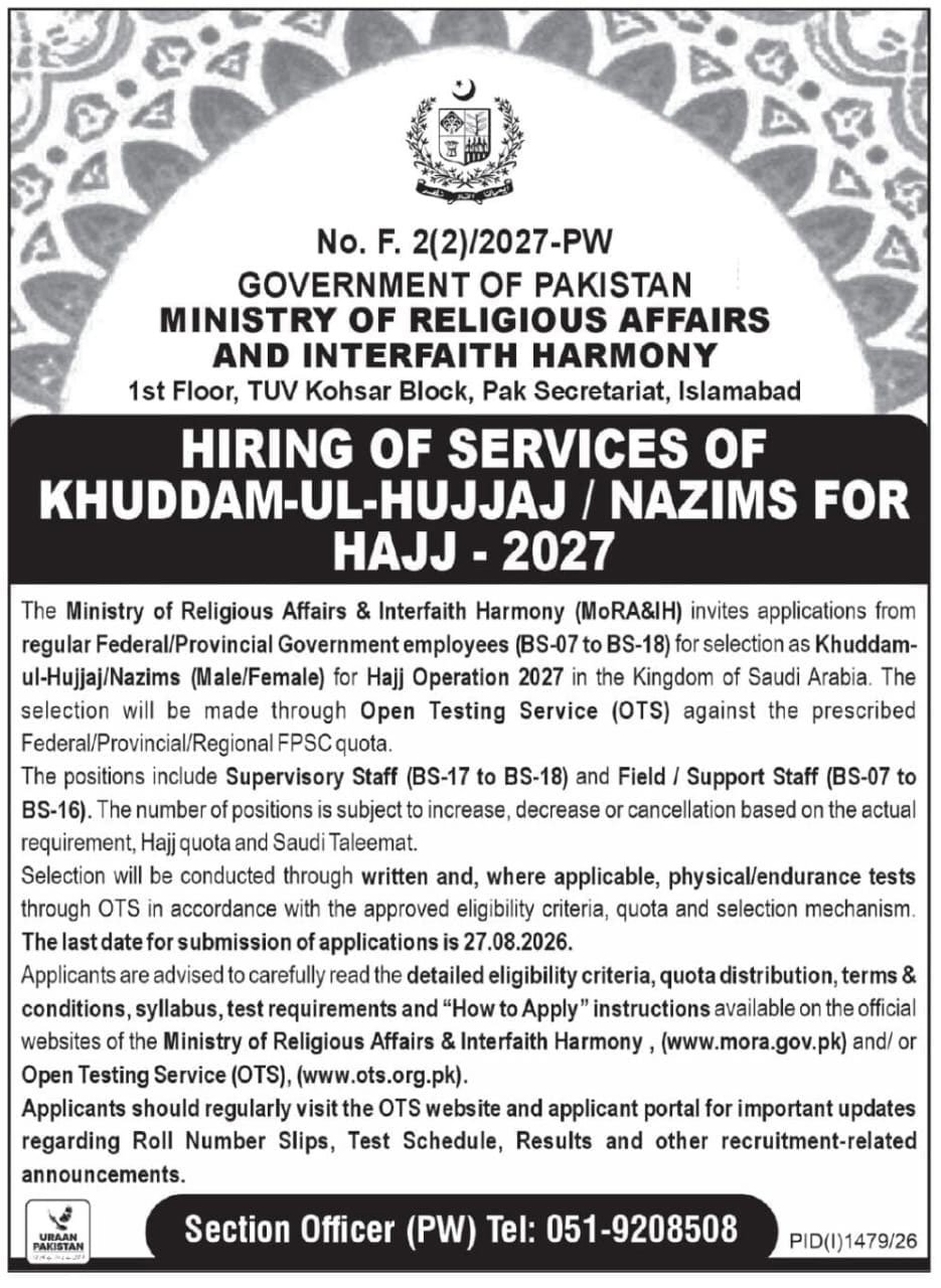 Khuddam-ul-Hujjaj/Nazims Jobs