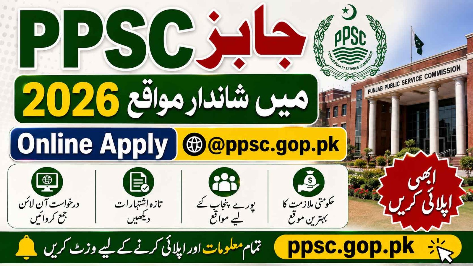 PPSC Jobs 2026 Online Apply