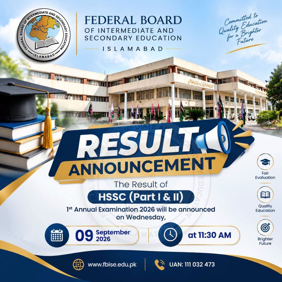 FBISE HSSC result notification 
