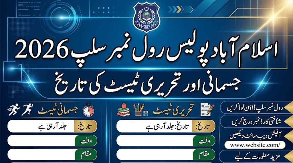 Islamabad Police Roll No Slip 2026